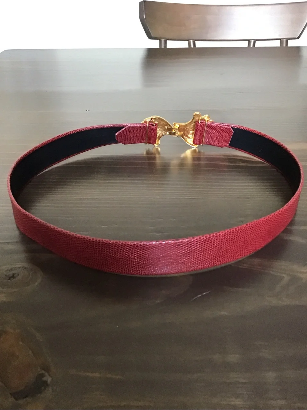 Red Snake Skin look belt.